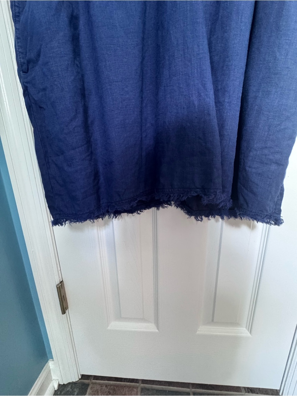 Tommy Bahama Linen V-Neck Sleeveless Dress in Indigo - Picture 5 of 5